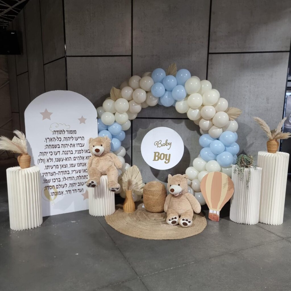 קיר בלונים לברית